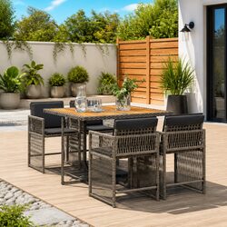 5 Piece Grey Outdoor Dining Set for Every Occasion