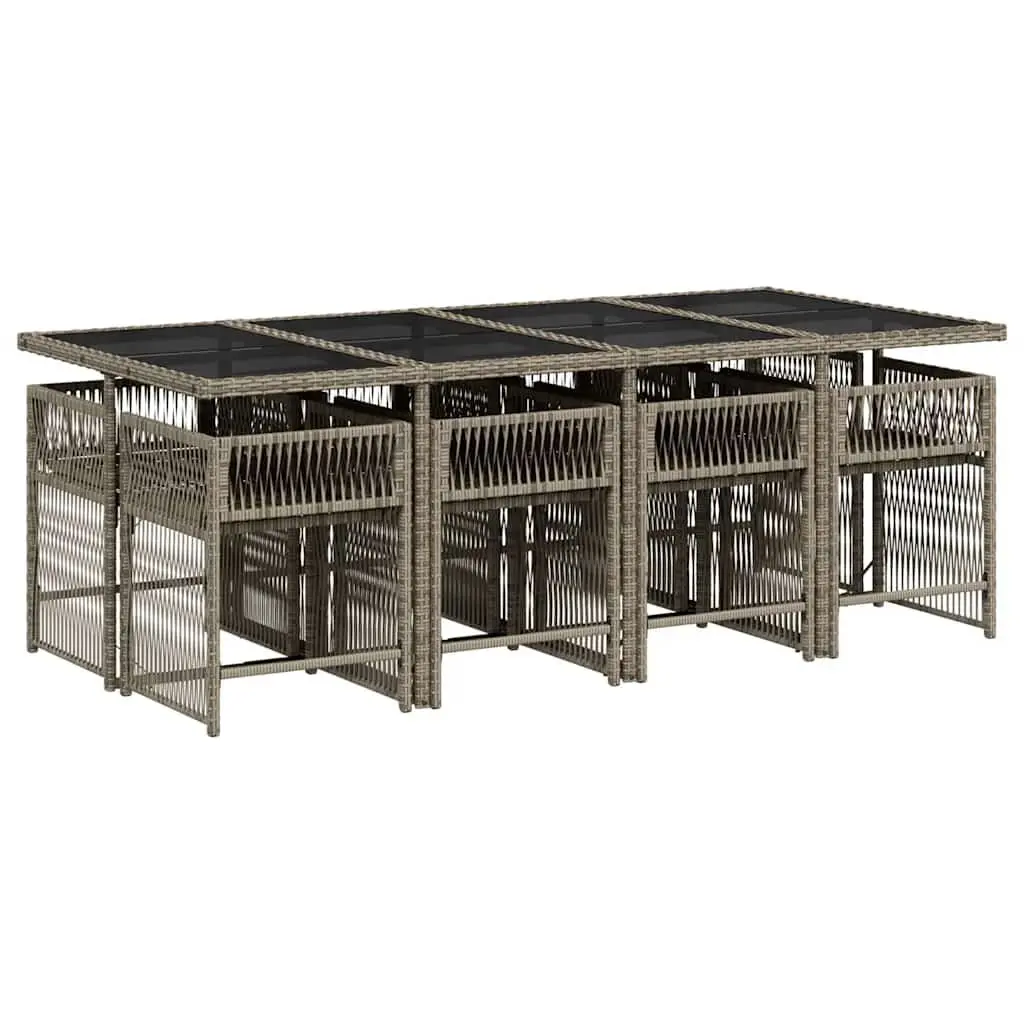 9 Piece Garden Dining Set for Outdoor Use