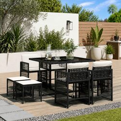 Versatile 9 Piece Outdoor Dining Set for Any Patio