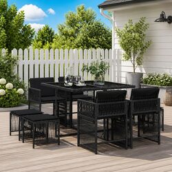 Ideal 9 Piece Garden Set for Entertaining and Dining