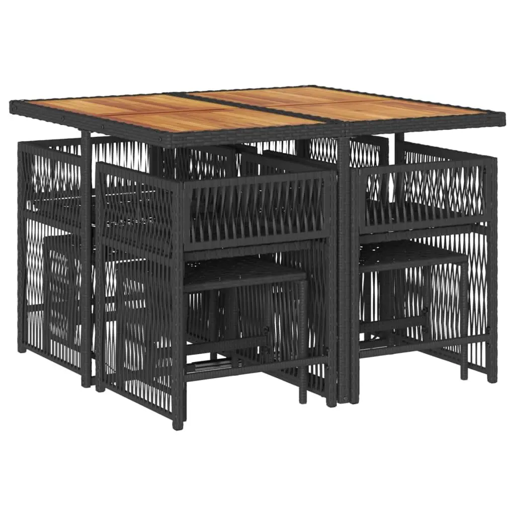 9 Piece Garden Dining Set for Outdoor Use