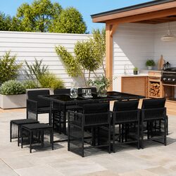 Practical 11-Piece Garden Dining Set for Everyday Use