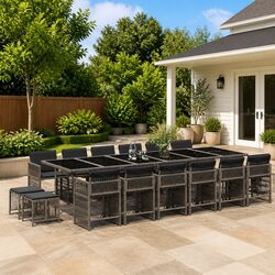 Versatile 17-Piece Garden Dining Set for Any Outdoor Space