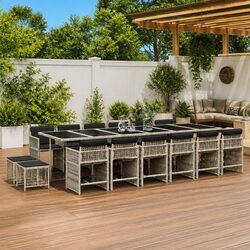 Practical 17-Piece Outdoor Furniture Set for Any Garden