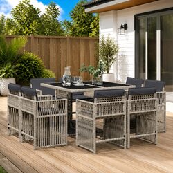 Versatile 9 Piece Outdoor Dining Set for Every Occasion