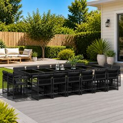 Ideal 17 Piece Garden Dining Set for Outdoor Living