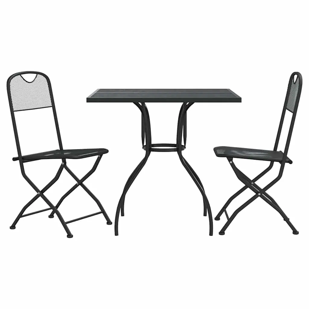 3-Piece Outdoor Dining Set in Anthracite