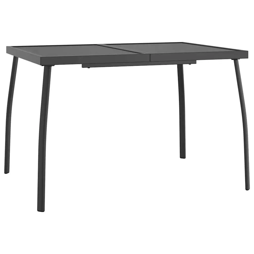 Garden Dining Set Metal Mesh 7 Piece Anthracite Outdoor Furniture Patio Table