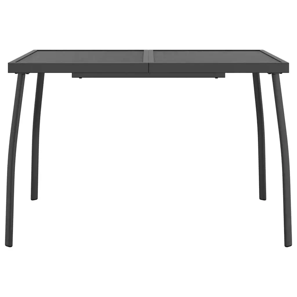 Garden Dining Set Metal Mesh 7 Piece Anthracite Outdoor Furniture Patio Table