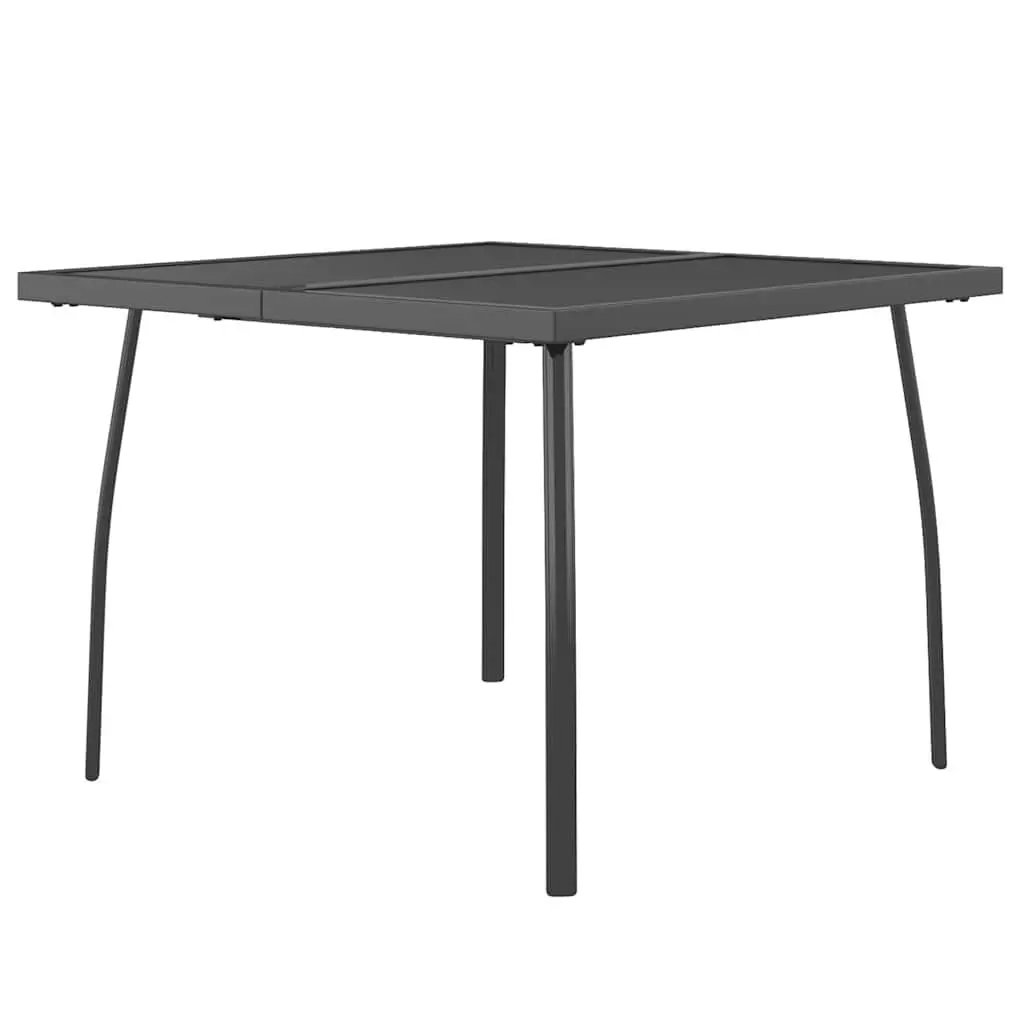 Outdoor Furniture Dining Set Metal Mesh Anthracite 5 Piece with Foldable Chairs and Adjustable Backrest
