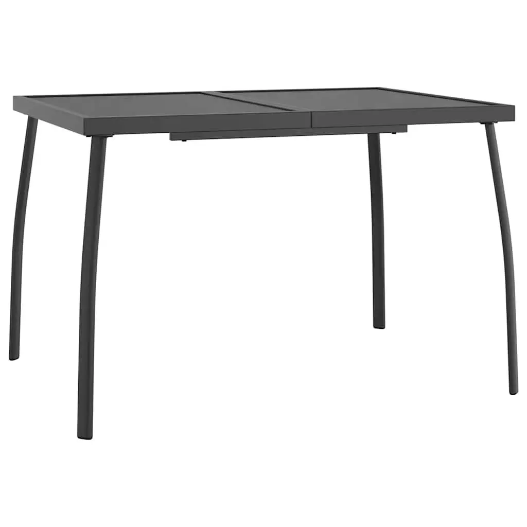 Garden Dining Set Metal Mesh 5 Piece Outdoor Furniture Anthracite Patio Table and Chairs