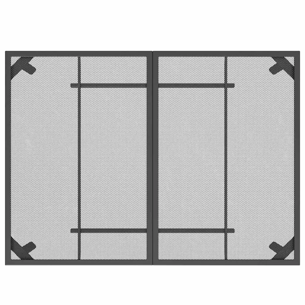 Garden Dining Set Metal Mesh 5 Piece Outdoor Furniture Anthracite Patio Table and Chairs