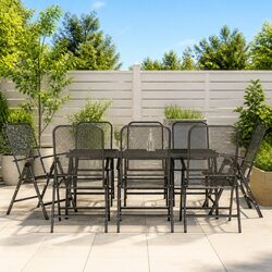 Practical 9 Piece Dining Set for Outdoor Gatherings