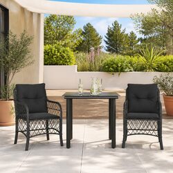 Practical 3-Piece Bistro Set for Outdoor Enjoyment