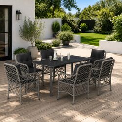 Practical 7-Piece Dining Set for Outdoor Use