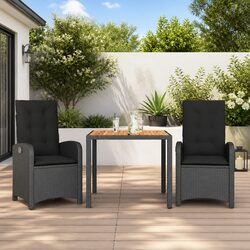 Practical 3 Piece Outdoor Dining Set for Daily Use