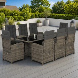Practical 9-Piece Dining Set for Outdoor Gatherings