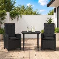 Practical 3-Piece Outdoor Dining Set with Cushions