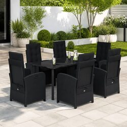 Practical 7 Piece Garden Dining Set for Outdoor Use