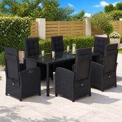 7 Piece Outdoor Dining Set for Patio or Garden Use