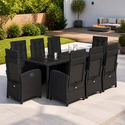 Practical 9 Piece Dining Set for Outdoor Gatherings