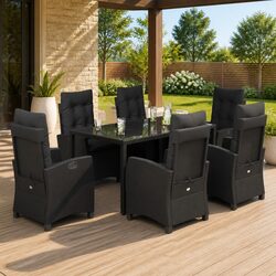 Functional 7-Piece Dining Set for Outdoor Gatherings
