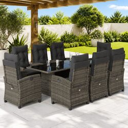 Practical 9 Piece Garden Dining Set for Your Patio