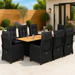 Versatile 9 Piece Dining Set for Outdoor Use