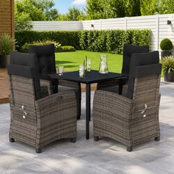 Versatile Grey 5-Piece Garden Dining Set for Outdoor Use