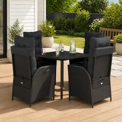 Versatile Outdoor 5 Piece Dining Set with Cushions