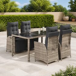 Functional 5 Piece Garden Dining Set with Adjustable Features