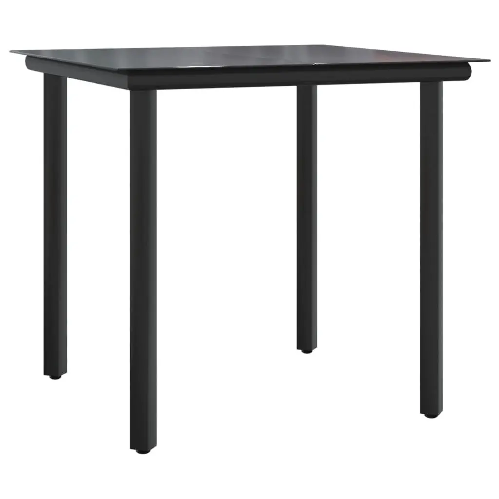 Outdoor Dining Set 3 Piece Black PE Rattan with Cushions