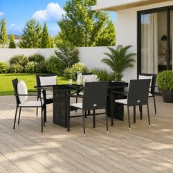7 Piece Outdoor Dining Set Suitable for Gardens and Patios