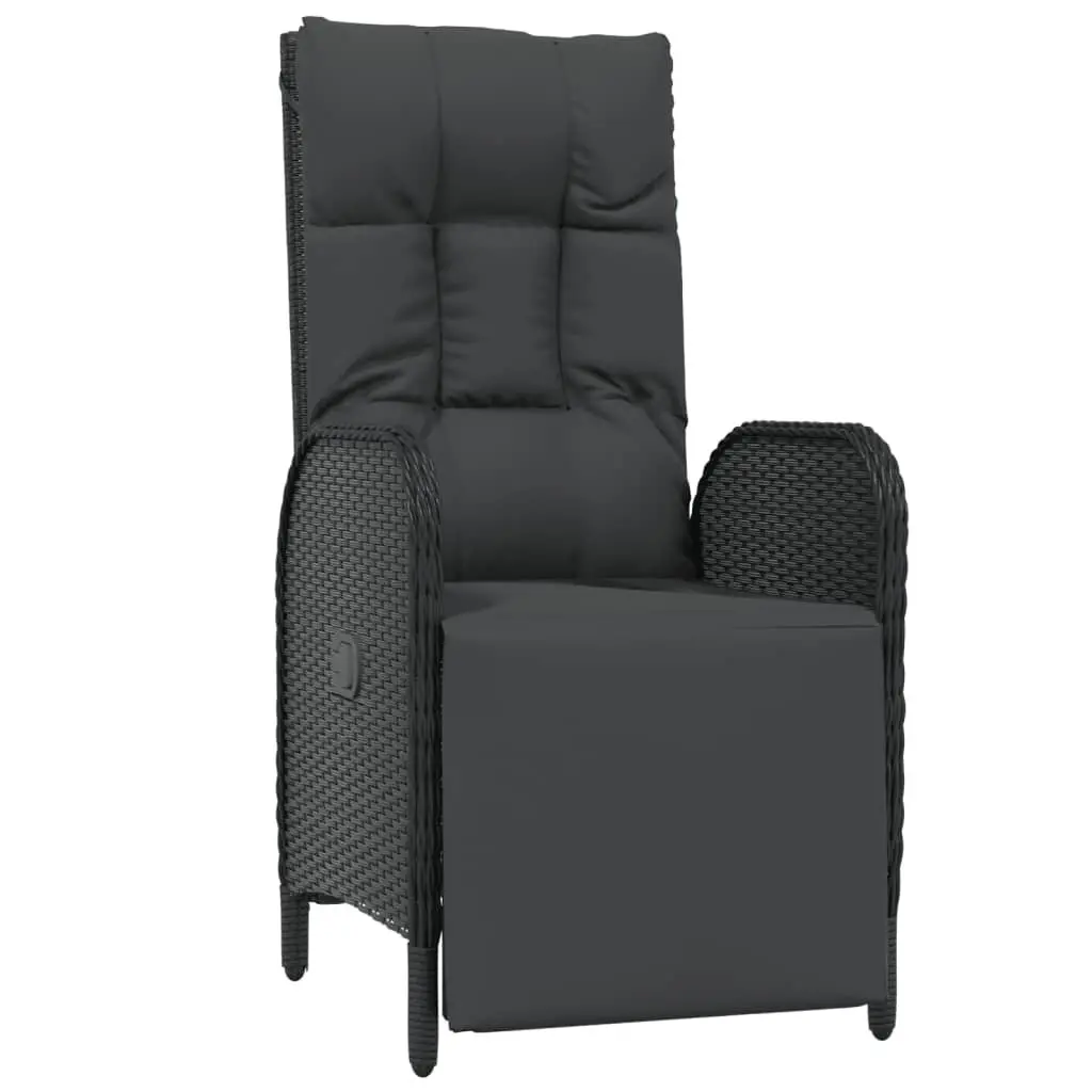 Outdoor Dining Set 9 Piece Garden Furniture Black PE Rattan Chairs Table