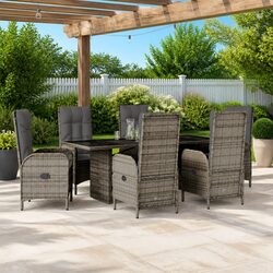 Perfect for Relaxing: 7 Piece Garden Dining Set