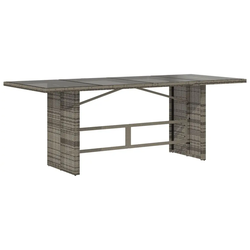 Garden Dining Set 9 Piece Outdoor Furniture Grey Poly Rattan Chairs Table