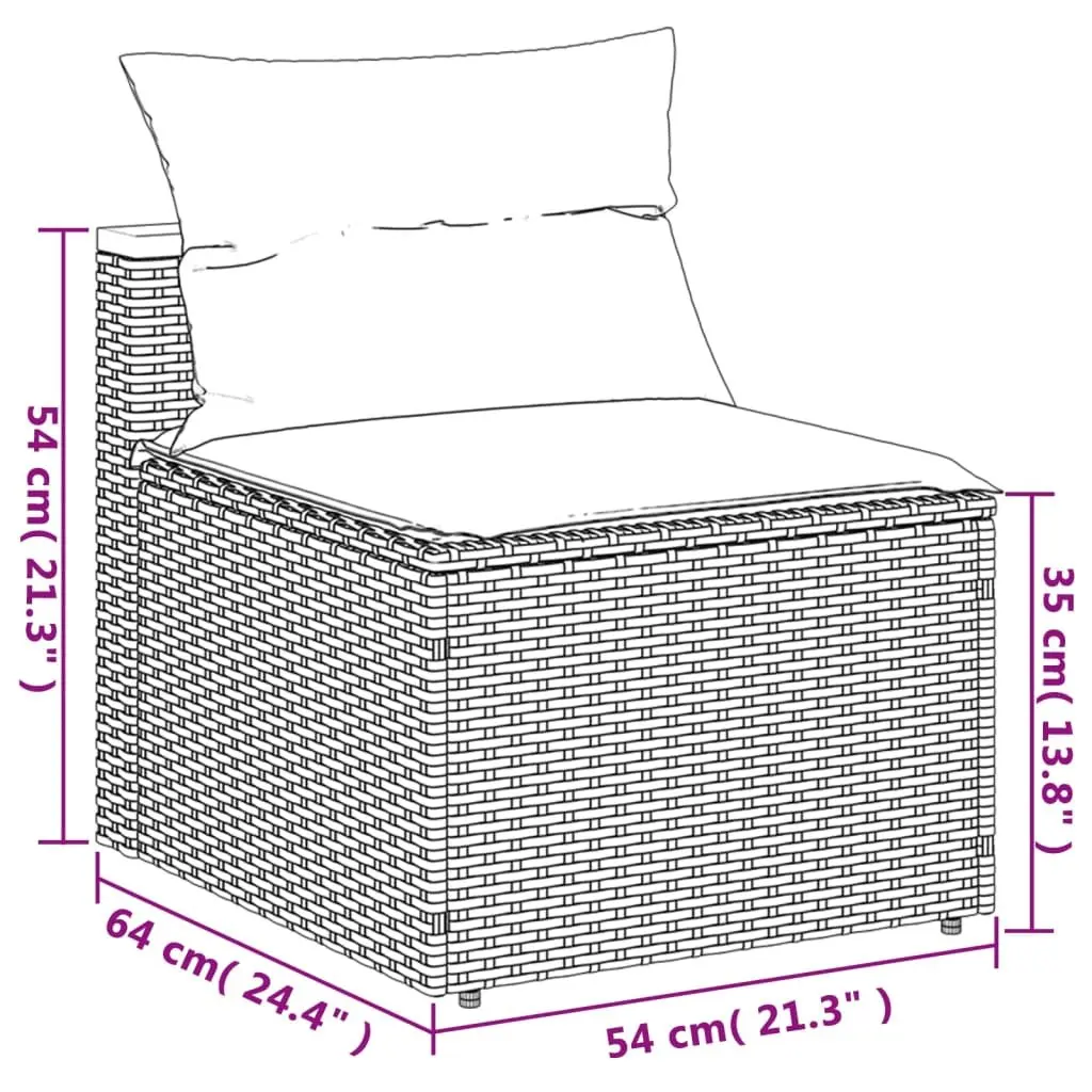 5 Piece Outdoor Garden Sofa Set Poly Rattan Black Modular Furniture