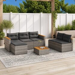 Functional 5-Piece Grey Sofa Set for Your Outdoor Needs