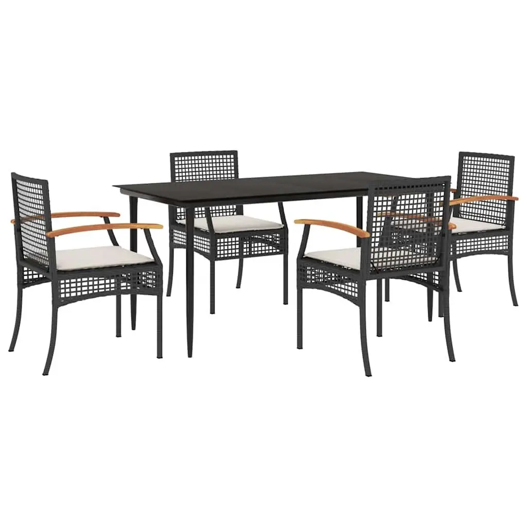 Garden Dining Set 5 Piece Outdoor Furniture Patio Table Chairs with Cushions