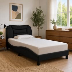 Functional Bed Frame with LED Lighting for Your Home 90x190 cm