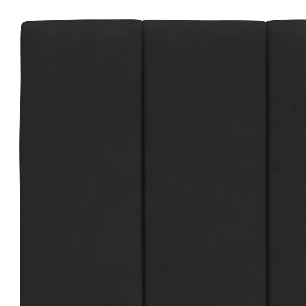 King Bed Frame Velvet Headboard Slatted Base 180x200 cm Black