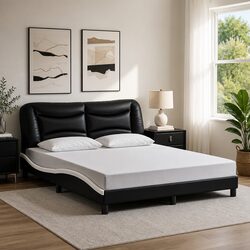 Practical Bed Frame with LED Lighting for Everyday Use 152x203 cm