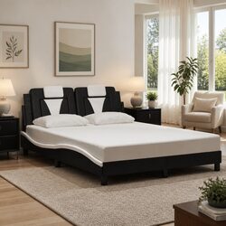 Durable Bed Frame with LED Lighting for Everyday Use 137x190cm