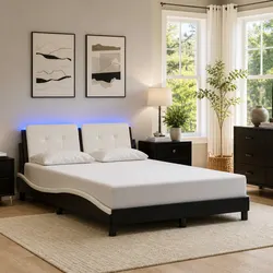 Functional Bed Frame with LED Lights for Your Bedroom
