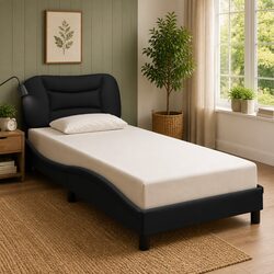 Versatile Bed Frame with LED Lights for Any Bedroom 90x190 cm