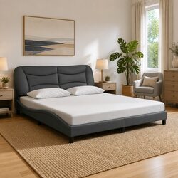 Practical King Bed Frame with LED Lighting for Your Home