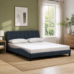 Practical LED Bed Frame in Grey Velvet for Your Bedroom