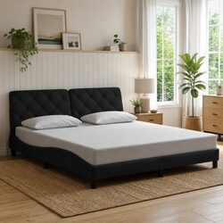 Practical Bed Frame with LED Lighting for Modern Spaces