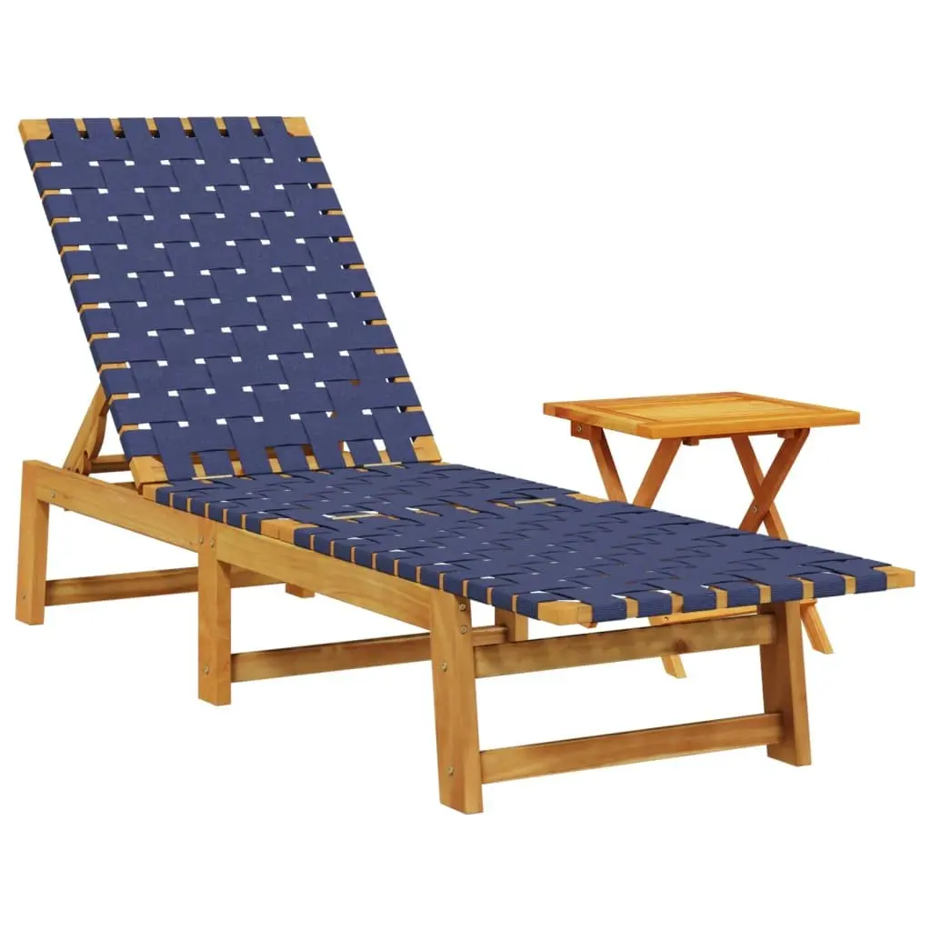 Sun Lounger with Integrated Table for Home Use