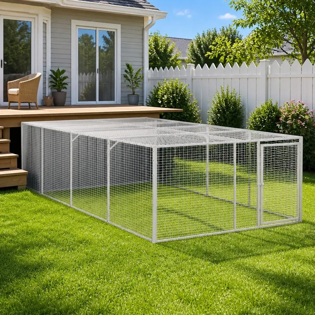 Dog House with Run for Outdoor Living
